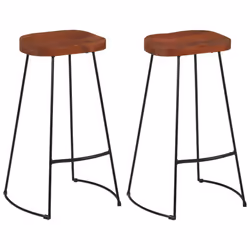 Sgabelli da Bar Gavin 2 pz 50x40x78 cm Legno Massello di Mangocod mxl 78451 - Vista aggiuntiva 2
