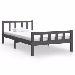 vidaXL Giroletto Grigio in Legno Massello 100x200 cm - Vista aggiuntiva 2