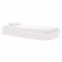vidaXL Giroletto Bianco in Legno Massello 90x200 cm - Vista aggiuntiva 2