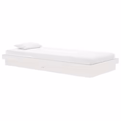 vidaXL Giroletto Bianco in Legno Massello 90x200 cm - Vista aggiuntiva 3