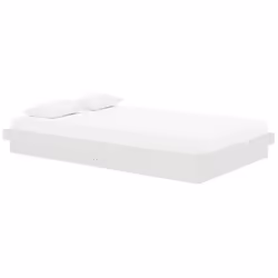 vidaXL Giroletto Bianco in Legno Massello 120x200 cm - Vista aggiuntiva 3