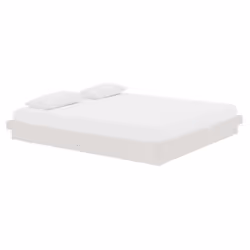 vidaXL Giroletto Bianco in Legno Massello 180x200 cm Super King - Vista aggiuntiva 3