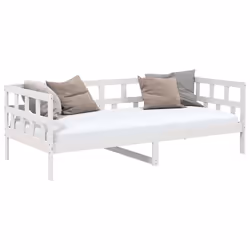vidaXL Dormeuse Bianca in Legno Massello di Pino 80x200 cm - Vista aggiuntiva 3