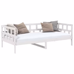 vidaXL Dormeuse Bianca in Legno Massello di Pino 90x190 cm - Vista aggiuntiva 3