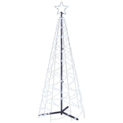 Vidaxl - Albero di Natale a Cono Bianco Freddo 200 led 70x180 cm
