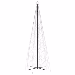 Albero di Natale a Cono Bianco Caldo 1400 LED 160x500 cmcod mxl 95527 - Vista aggiuntiva 3