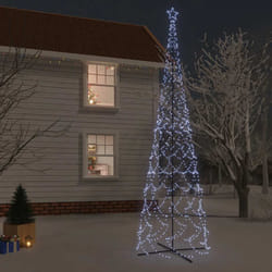 Albero di Natale a Cono Bianco Freddo 3000 LED 230x800 cmcod mxl 119460