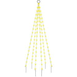 Vidaxl - Albero di Natale Pennone Bianco Caldo 108 led 180 cm