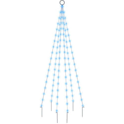 Vidaxl - Albero di Natale Pennone Blu 108 led 180 cm