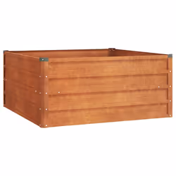 Letto Rialzato da Giardino Ruggine 100x100x45 cm Acciaio Cortencod mxl 129644 - Vista aggiuntiva 2