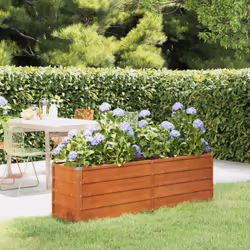 Questo letto rialzato da giardino in acciaio corten è un'ottima scelta per gli appassionati del fai da te che desiderano deco ...