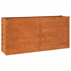vidaXL Letto Rialzato da Giardino Ruggine 160x40x77 cm Acciaio Corten - Vista aggiuntiva 2