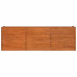 vidaXL Letto Rialzato da Giardino Ruggine 240x40x77 cm Acciaio Corten - Vista aggiuntiva 3