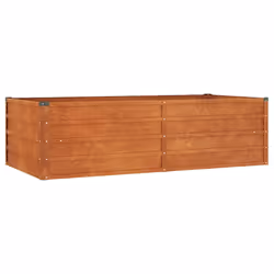 Letto Rialzato da Giardino Ruggine 160x80x45 cm Acciaio Cortencod mxl 105675 - Vista aggiuntiva 2