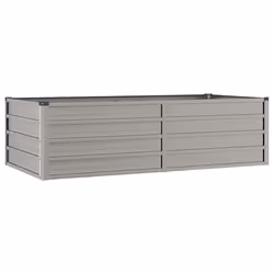 Letto Rialzato da Giardino Ruggine 160x80x45 cm Acciaio Cortencod mxl 105675 - Vista aggiuntiva 3