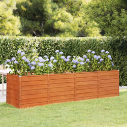Questo letto rialzato da giardino in acciaio corten è un'ottima scelta per gli appassionati del fai da te che desiderano deco ...