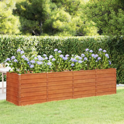 Vidaxl - Fioriere, Letto Rialzato da Giardino Ruggine 320x80x77 cm Acciaio Corten