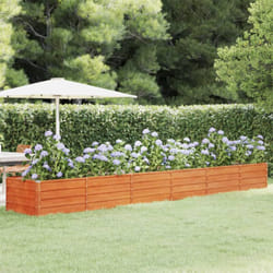 Vidaxl - Letto Rialzato da Giardino Ruggine 480x80x45 cm Acciaio Corten