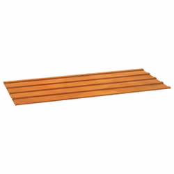 vidaXL Pannelli per Tetti 12 pz Ruggine 100x44 cm in Acciaio Corten - Vista aggiuntiva 3