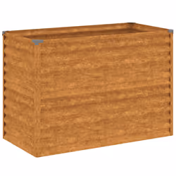 Fioriera Rialzata da Giardino 100x50x69 cm in Acciaio Cortencod mxl 82287 - Vista aggiuntiva 2