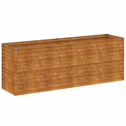 Fioriera Rialzata da Giardino 196x50x69 cm in Acciaio Cortencod mxl 106190 - Vista aggiuntiva 2