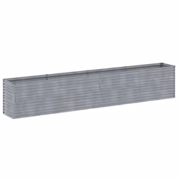 Fioriera Rialzata da Giardino 385x50x69 cm in Acciaio Cortencod mxl 106195 - Vista aggiuntiva 3