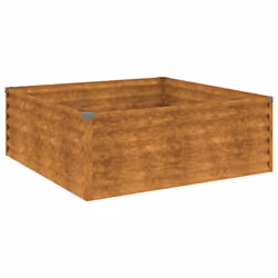Fioriera Rialzata da Giardino 100x100x36 cm in Acciaio Cortencod mxl 106199 - Vista aggiuntiva 2