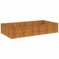 Fioriera Rialzata da Giardino 195x100x36 cm in Acciaio Cortencod mxl 130179 - Vista aggiuntiva 2