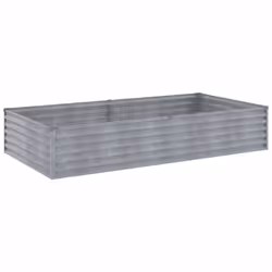 Fioriera Rialzata da Giardino 195x100x36 cm in Acciaio Cortencod mxl 130179 - Vista aggiuntiva 3
