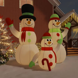 Vidaxl - Famiglia Pupazzi di Neve Gonfiabili con led 500 cm
