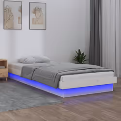 Giroletto con LED Bianco 90x190 cm Single in Legno Massellocod mxl 128229