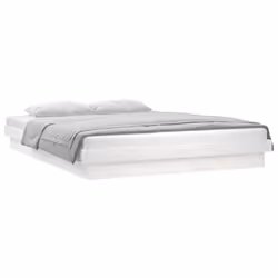vidaXL Giroletto LED Bianco 120x190 cm Small Double Legno Massello - Vista aggiuntiva 3