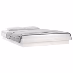 vidaXL Giroletto LED Bianco 135x190 cm Double in Legno Massello - Vista aggiuntiva 3