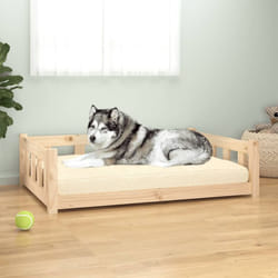 Cuccia per Cani 105,5x75,5x28 cm in Legno Massello di Pino Vidaxl 74353