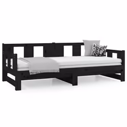VidaXL 820296 divano Divano letto Nero - Vista aggiuntiva 4