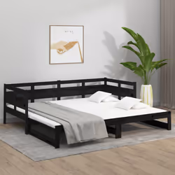 VidaXL 820321 divano Divano letto Nero - Vista aggiuntiva 4