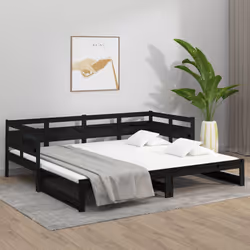 VidaXL 820326 divano Divano letto Nero - Vista aggiuntiva 4