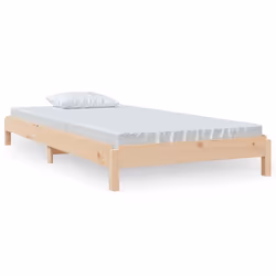 vidaXL Letto Impilabile 90x190 cm in Legno Massello di Pino - Vista aggiuntiva 2