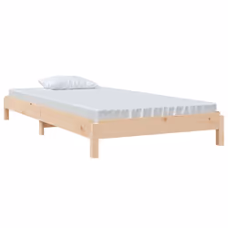 vidaXL Letto Impilabile 90x190 cm in Legno Massello di Pino - Vista aggiuntiva 3