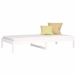 vidaXL Dormeuse senza Materasso Bianca 80x200 cm Legno Massello Pino - Vista aggiuntiva 3