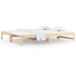Dormeuse Estraibile 2x(80x200) cm in Legno Massello di Pino Vidaxl 492385