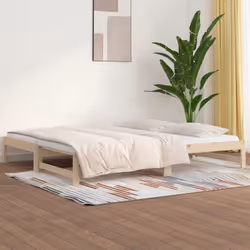 Questo versatile divano letto in legno può essere utilizzato come letto nella vostra camera da letto e si adatta perfettament ...