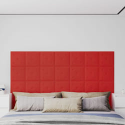 12 pz Pannelli Murali, Pannelli a Parete Rosso Vino 30x30 cm Similpelle 1, 08 m² Vidaxl