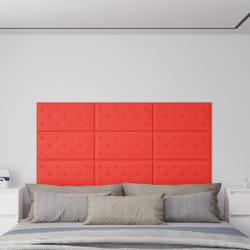 12 pz Pannelli Murali, Pannelli a Parete Rossi 60x30 cm Similpelle 2, 16 m² Vidaxl