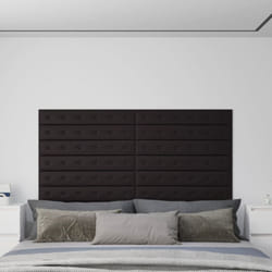 12 pz Pannelli Murali, Pannelli a Parete Neri 90x15 cm in Similpelle 1, 62 m² vidaXL