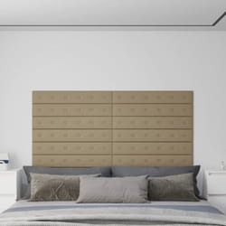 Pannelli Murali 12 pz Cappuccino 90x15 cm in Similpelle 1,62 m² Vidaxl