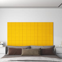 Vidaxl - Pannelli Murali 12 pz Gialli 60x15 cm Velluto 1,08 m² 344498