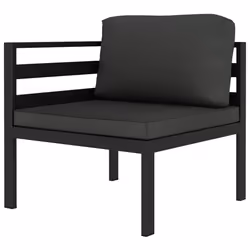 vidaXL Set Divani da Giardino 7 pz con Cuscini in Alluminio Antracite - Vista aggiuntiva 3