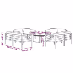 VidaXL 3107830 set mobili da esterno - Vista aggiuntiva 7
