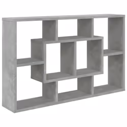 vidaXL Mensola a Muro Grigio Cemento 85x16x52,5cm in Legno Multistrato - Vista aggiuntiva 2